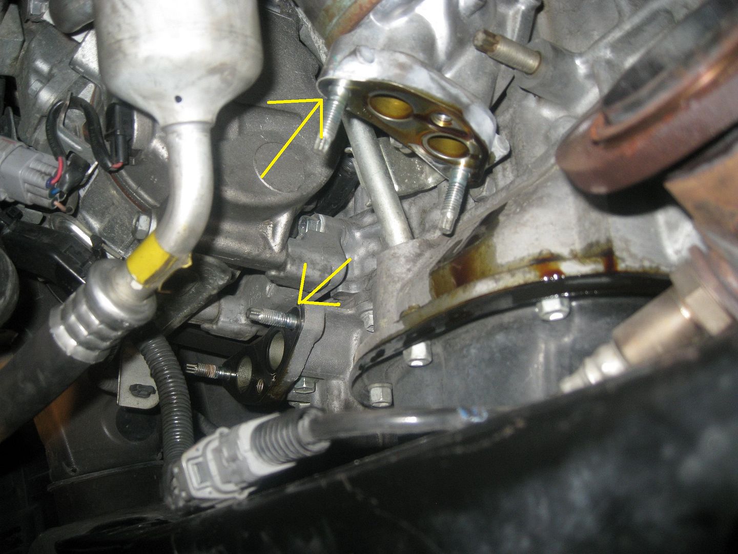 DIY Oil Cooler Line, Exhaust Manifold Removal, Splash Guard Removal